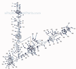 Page B Diagram and Parts List for HL410100 2009 Campbell Hausfeld Compressor